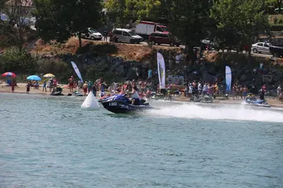 a group of people riding on a boat in the water at Studios Grace - Port Tsarevo in Tsarevo