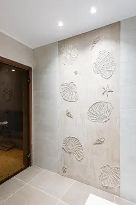 a wall with drawings of fish on it at Hotel Neptun Beach in Sunny Beach
