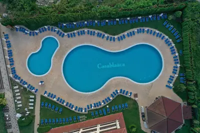 an overhead view of a pool at a resort at Casablanca Hotel - All Inclusive in Obzor