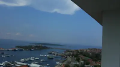 a view of a harbor with boats in the water at ORION Guest House in Sozopol