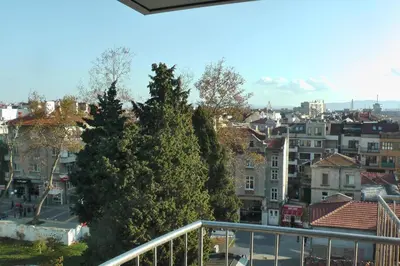 a view of a city from a balcony at TOP CENTER , MODERN AND QUIET APARTMENT in Burgas City