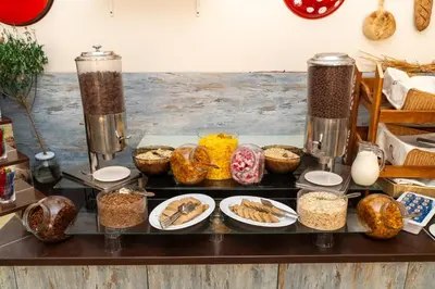 a table with different types of food on it at MPM Astoria Hotel - Ultra All Inclusive in Sunny Beach