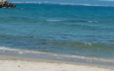 a view of the ocean from the beach at Studio Eva 31 in Pomorie