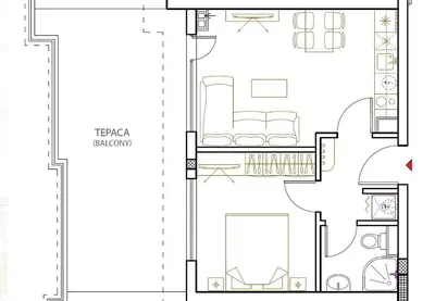 a floor plan of a house at Sky Garden Apartment Burgas in Burgas City