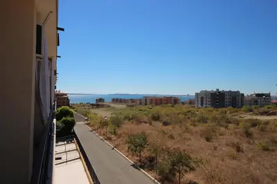 a view of a road from a building at Menada Luxor Apartments in Sveti Vlas
