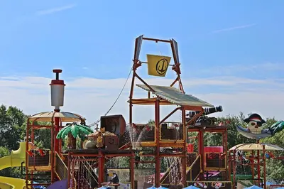 a roller coaster at a amusement park with many rides at Duni Holiday Village - All Inclusive in Sozopol