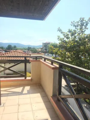 a balcony with a view of the water at Apartment on the sea at St Nikolas Complex-Elena in Chernomorets