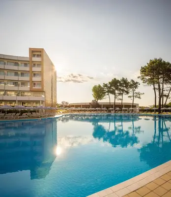 a large swimming pool in front of a building at AluaSoul Sunny Beach - Adults Only - All Inclusive in Sunny Beach