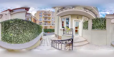 a rendering of a house with a green hedge at The Olive Green House - City Center - Free Parking in Burgas City