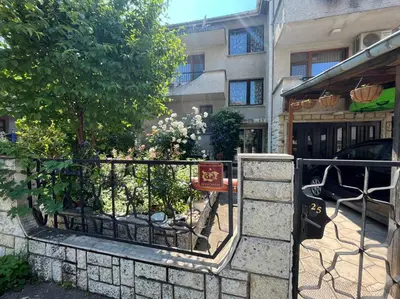 a fence in front of a building at Izgrev Sarafovo in Burgas City