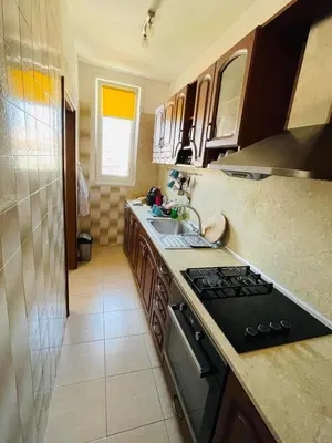 a kitchen with a sink and a stove top oven at Sunny Cozy Flat in the Centre, close to beach, 4 rooms, 105sqm in Varna City