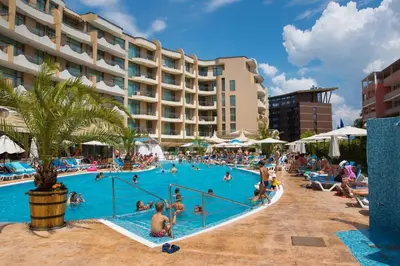 a group of people in a pool at a hotel at Grenada - Menada Apartments in Sunny Beach