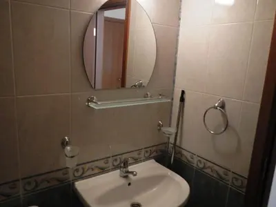 a bathroom with a sink and a mirror at Apartment in Elit 3 Apartcomplex in Sunny Beach
