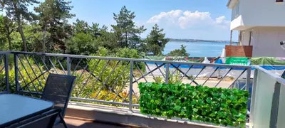 a balcony with a view of the ocean at Anthic 7 Apartment 3 in Sozopol