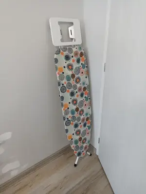 a skateboard leaning up against a wall with a door at Apartment SEA HOLIDAYS in Burgas City