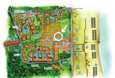 a map of a resort at Studio Greenn Life Beach Resort in Sozopol