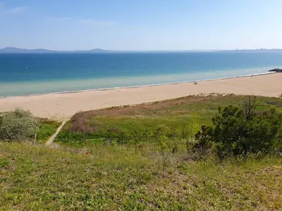 a view of a beach with the ocean in the background at Sarafovo Sea Star in Burgas City