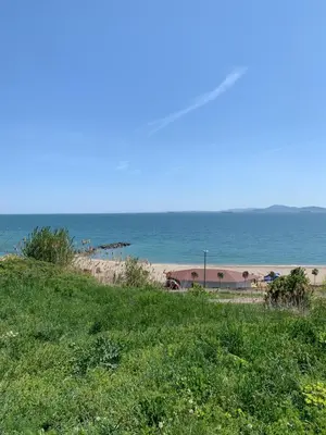 a view of a beach with the ocean in the background at CASA VISTA in Burgas City