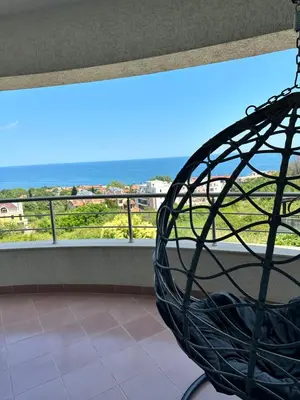 a large window with a view of the ocean at Sun Gates Byala in Byala