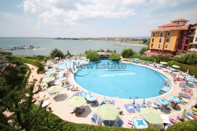 an image of a swimming pool at a resort at Art studio Marina Cape-private host in Ravda