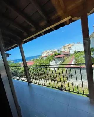 a balcony with a view of the ocean at Studio 8 Arapya in Tsarevo