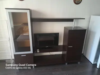 a dresser with a mirror and a tv in a room at Sunny Dream Apartments Sunny Beach Bulgarien Sonnenstrand in Sunny Beach