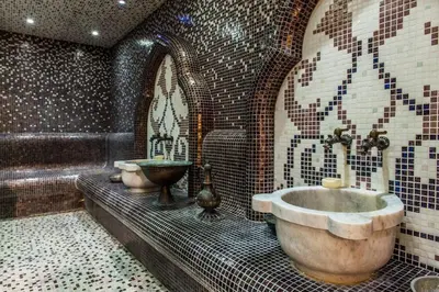 a bathroom with a tub and a sink in it at Atlantis Resort D111 апартамент in Burgas City