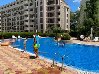a group of people in the swimming pool at a hotel at ANITA C 19 Apartment Sunny Beach in Sunny Beach