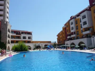 a group of people swimming in a large swimming pool at APARTMENT DELUXE MARINA CAPE 4 stars complex 33 6 in Aheloy