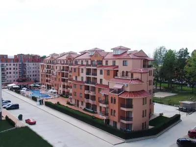 an overhead view of a large apartment building at Holidays apartment Kassandra Sunny Beach in Sunny Beach