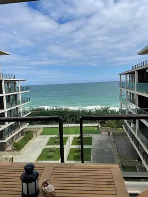 a view of the ocean from the balcony of a condo at YooBulgaria-Obzor SP apartments in Obzor