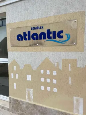 a cardboard box with a building on the side of a building at Atlantik-Byala SP apartments in Byala