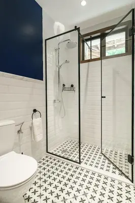 a bathroom with a shower and a toilet at Carpe Diem in Sladka Voda