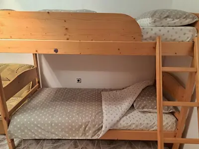 a bunk bedded room with two bunk beds at ПРИНЦЕС in Burgas City
